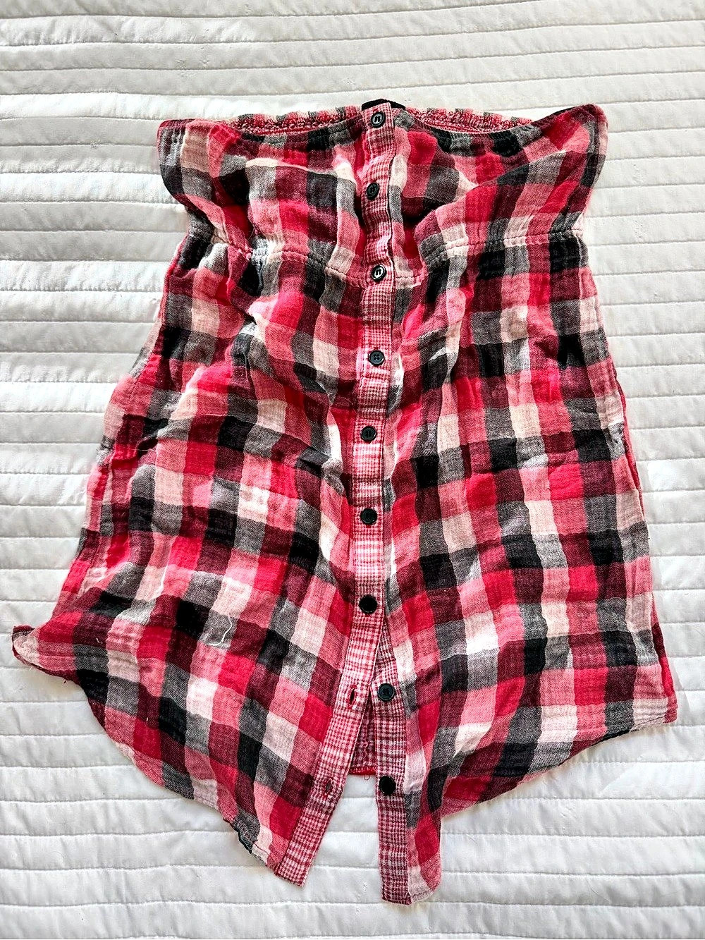 Daytrip Women's Red & Black Plaid Button Down